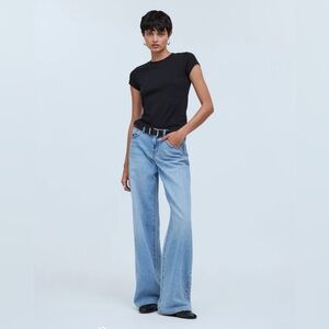Top Rated Madewell sz 28 Superwide-Leg Jeans in Ahern Wash: Airy Denim Edition